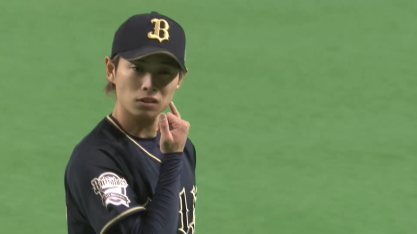 1回裏・B山岡泰輔 ピンチ招くも三振で切り抜ける!!