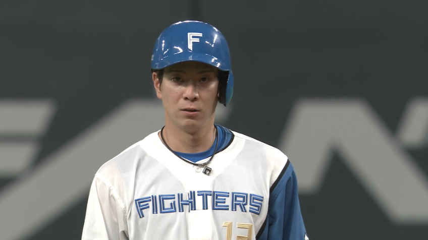 1回裏・F松本剛 リーグトップの11個目の盗塁を悠々と決める!!