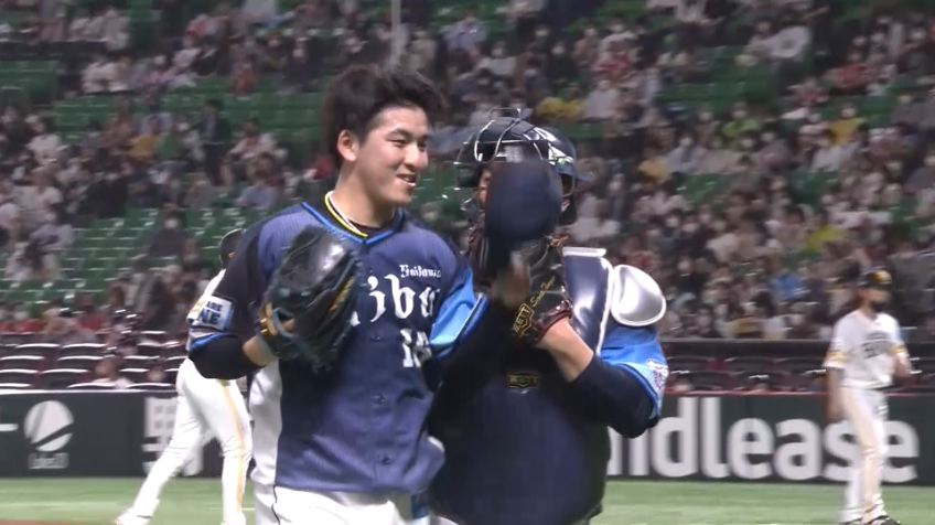 1回裏・L隅田知一郎 ピンチを見逃し三振で切り抜ける!!