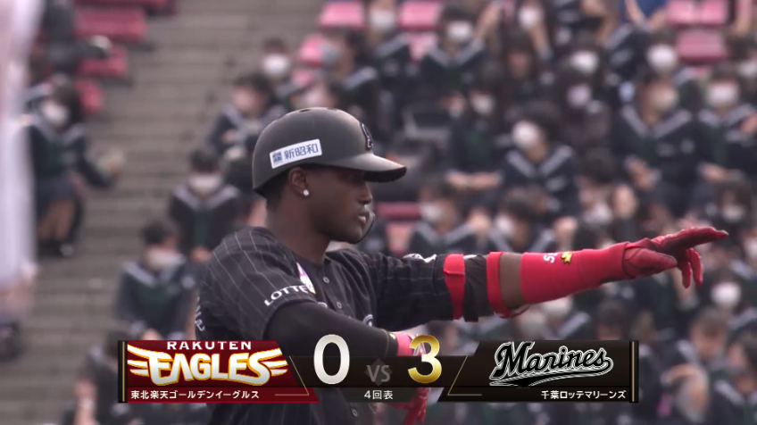 4回表・Mエチェバリア 3塁線を破るタイムリー2ベースで貴重な追加点!!