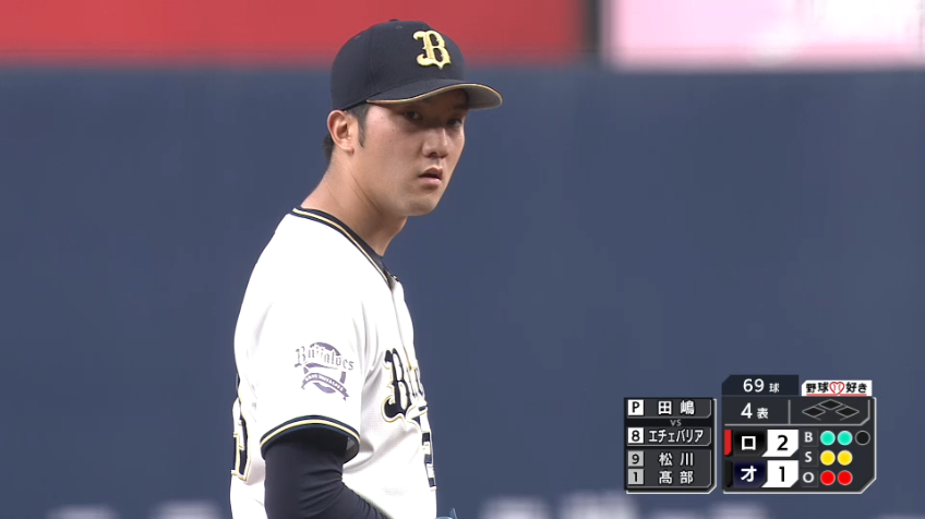 4回表・B田嶋大樹 ズバッと決まった!! 渾身のストレートで見逃し三振を奪う!!