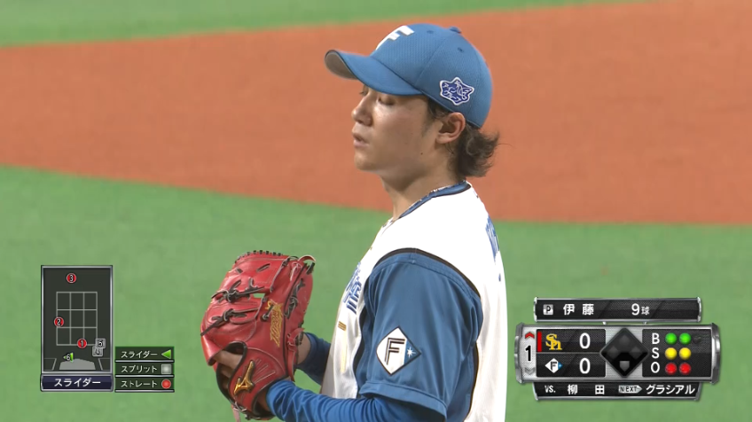 1回表・F伊藤大海 順調な立ち上がり!! 初回を3者凡退に抑える!!
