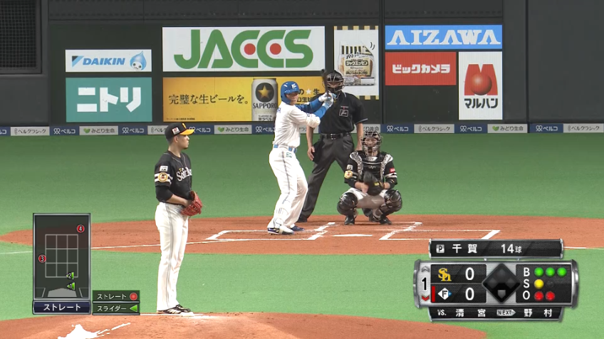 1回裏・H千賀滉大 自己最速更新!! 164km/hの豪速球!!