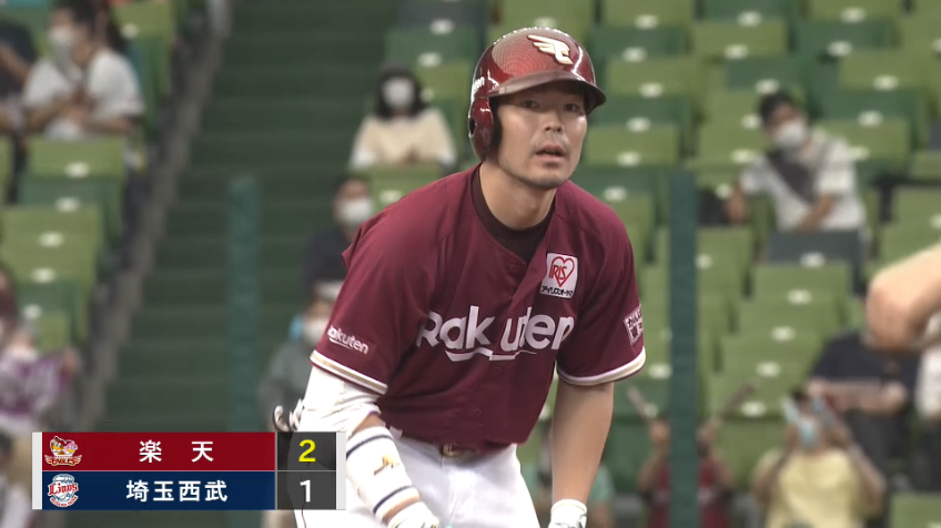 3回表・E島内宏明 頼れる4番が打った!! タイムリー2ベースヒットを放ち勝ち越しに成功する!!