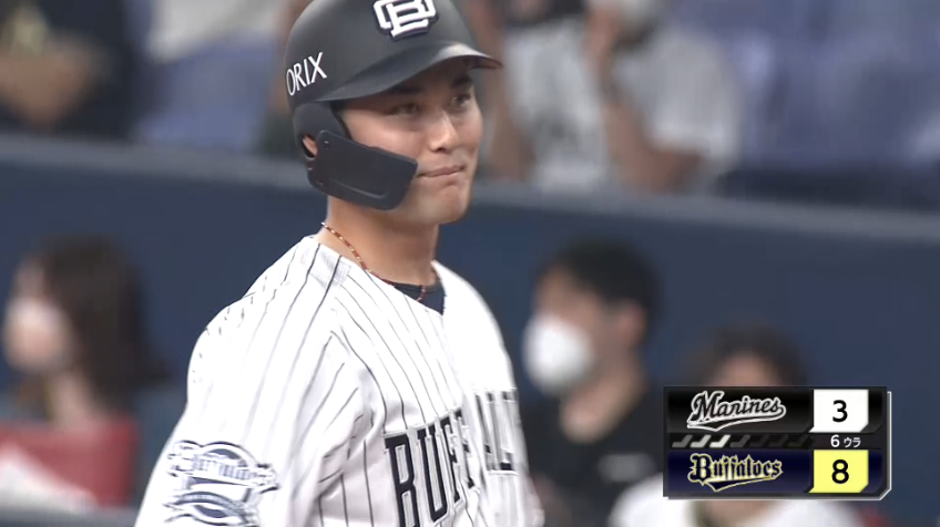 6回裏・B野口智哉 プロ初猛打賞!! タイムリーヒットで相手を突き放す!!