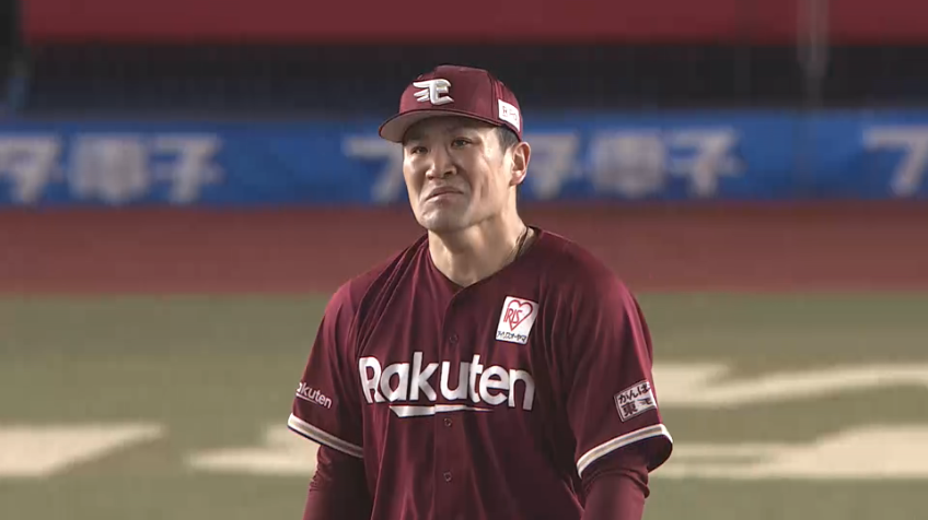 5回裏・E田中将大 低めに鋭く落ちるスライダーで空振り三振を奪う!!