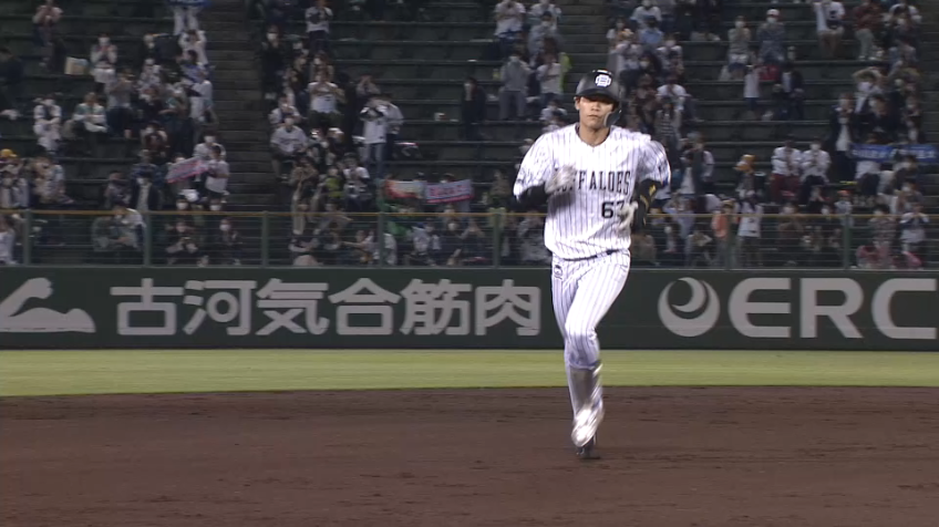6回裏・B中川圭太 今季第1号ホームラン!!