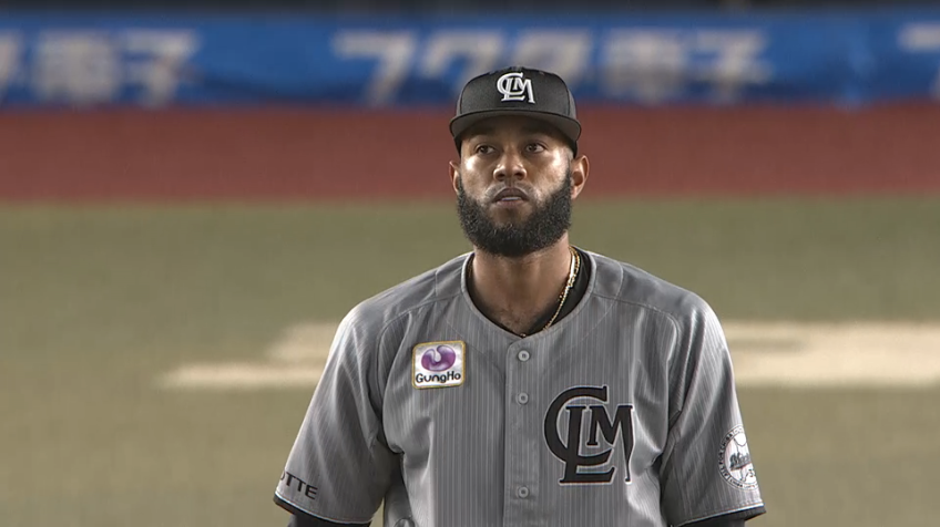 8回表・Mゲレーロ 157キロの直球で見逃し三振を奪う!! 8回を3者凡退に抑えた!!