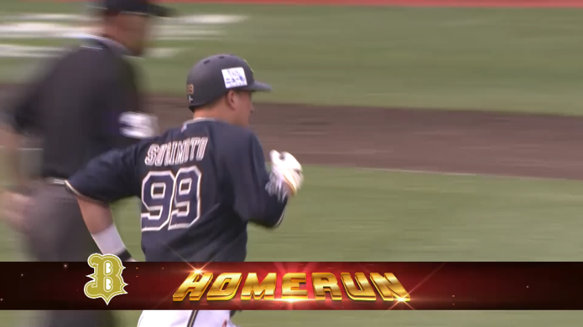 4回表・B杉本裕太郎 ホームランを放ち、点差を4点に広げる!!