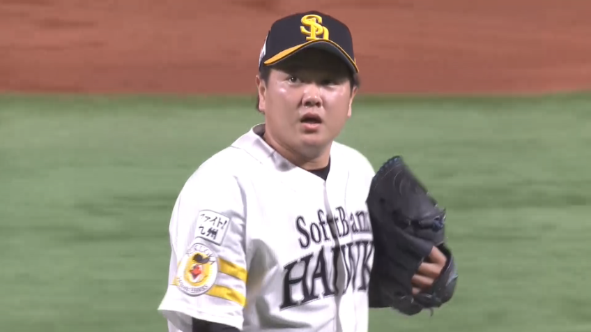 7回表・H津森宥紀 一打逆転のピンチを招くも空振り三振で切り抜ける!!