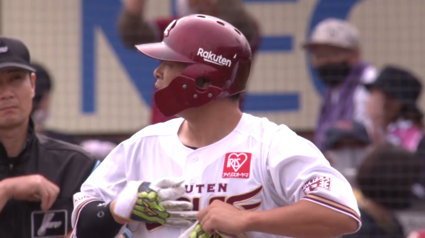 6回裏・E浅村栄斗 反撃開始となるライトへのタイムリーヒットを放つ!!