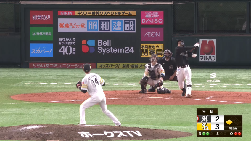 8回表・H又吉克樹 昨日のリベンジを果たす!! ピンチを招くも無失点に抑える好リリーフ!!