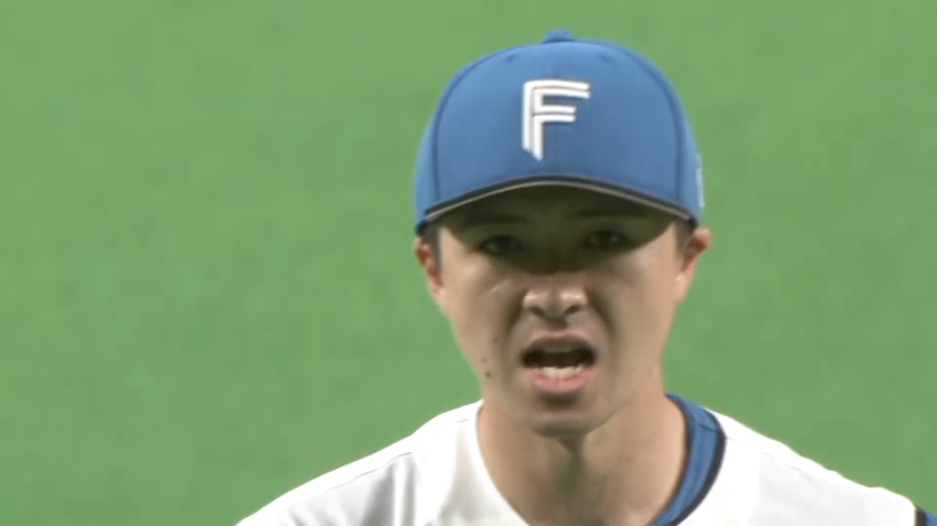 9回表・F上沢直之 123球の粘投!! 最後は空振り三振を奪って完投勝利!!