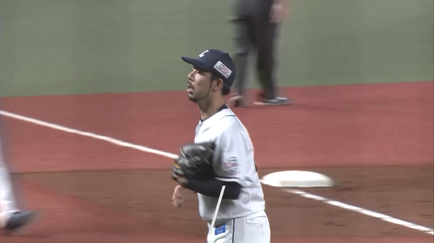 9回表・L本田圭佑 最後は3球三振に!! 1イニングを3人で仕留める!!
