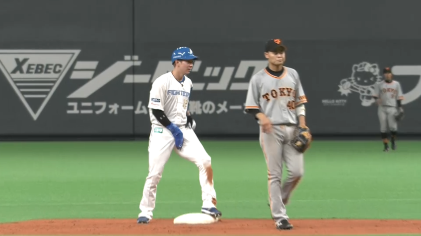 3回裏・F松本剛 リーグ単独トップ!! 今季15個目の盗塁成功!!