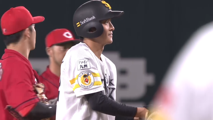 7回裏・H柳町達 ライトへ2点タイムリー2ベースヒットを放った!!