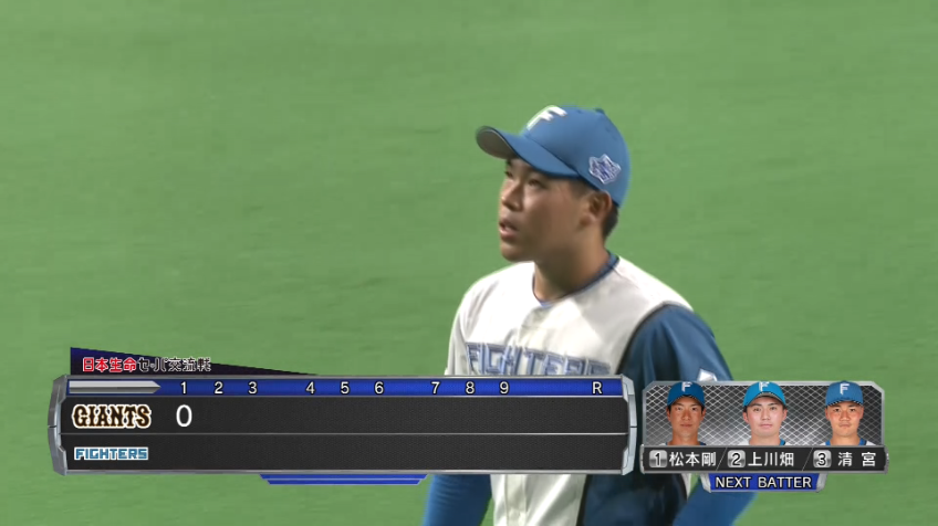 1回表・F根本悠楓 プロ初勝利に向け初回を無失点に抑える!!