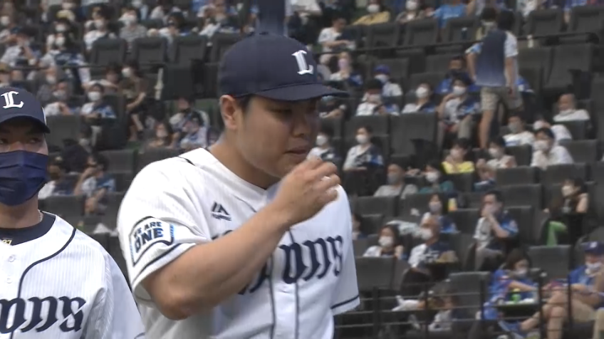 8回表・L平良海馬 力強いストレートで満塁のピンチを凌いだ!!