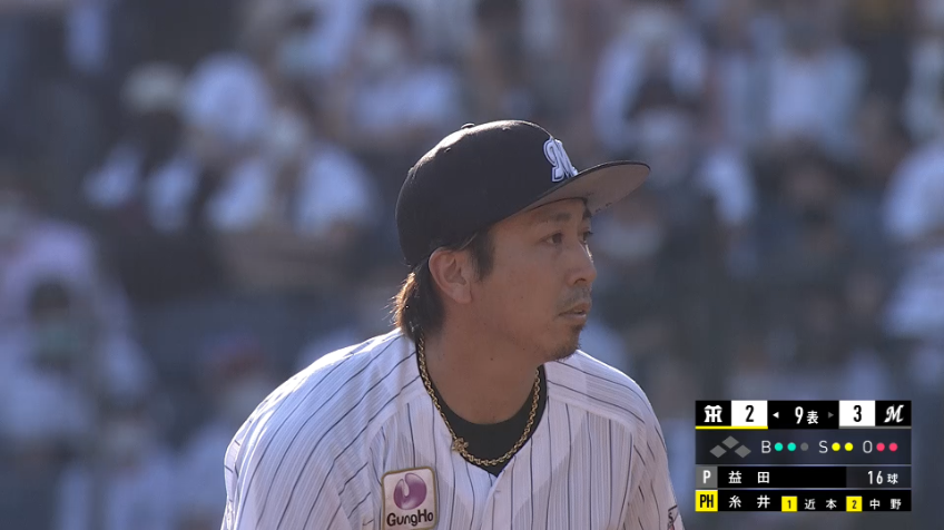 9回表・M益田直也 きっちり3者凡退に抑える!!