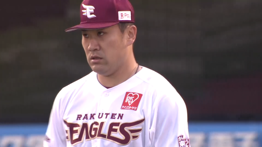 1回表・E田中将大 お手本のようなストレートで見逃し三振!!