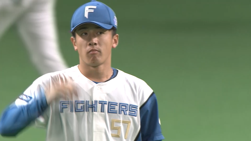 8回表・F北山亘基 ノビのあるストレートで空振り三振!!