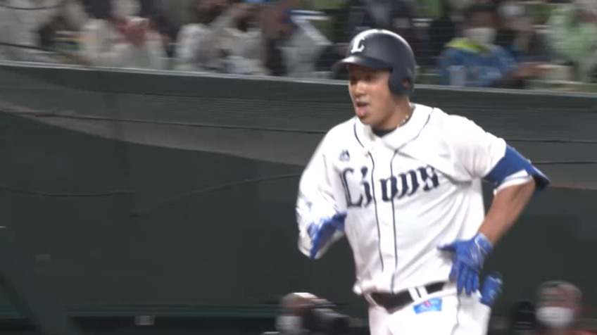 2回裏・L愛斗 今季第4号!! 先制のソロホームランを放つ!!