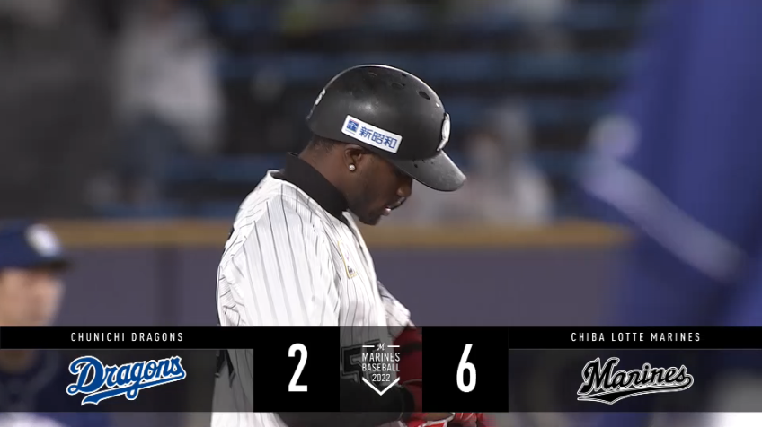 8回裏・Mエチェバリア 走者一掃!! タイムリー2ベースヒットを放ち点差を広げる!!