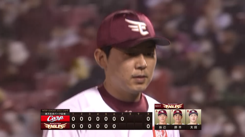 7回表・E西口直人 ピンチを招くも力強い直球で三振を奪い先制は許さない!!