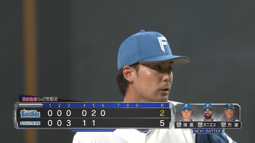 6回表・F上原健太 空振り三振を奪い6回を2失点にまとめる好投を披露!!