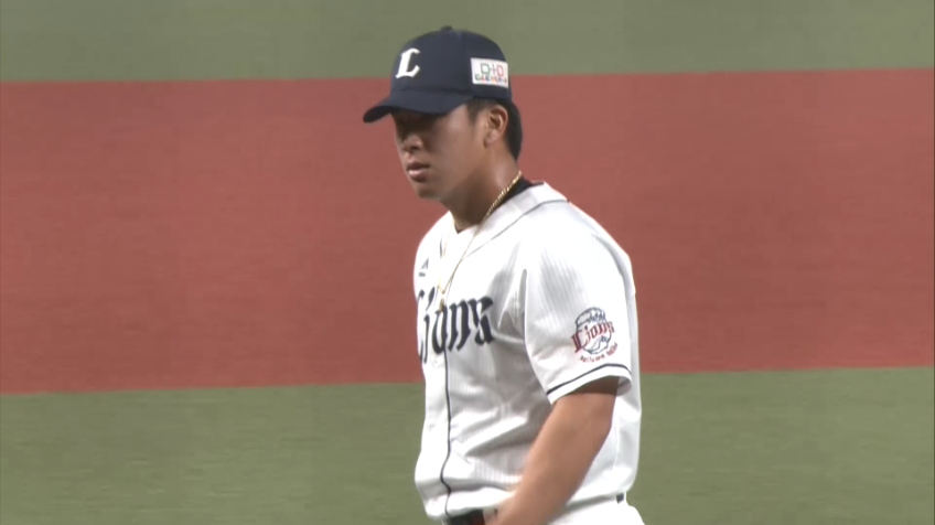 9回表・Lボー・タカハシ 縦に割れる変化球で空振り三振!! 三者凡退の好リリーフを見せる!!