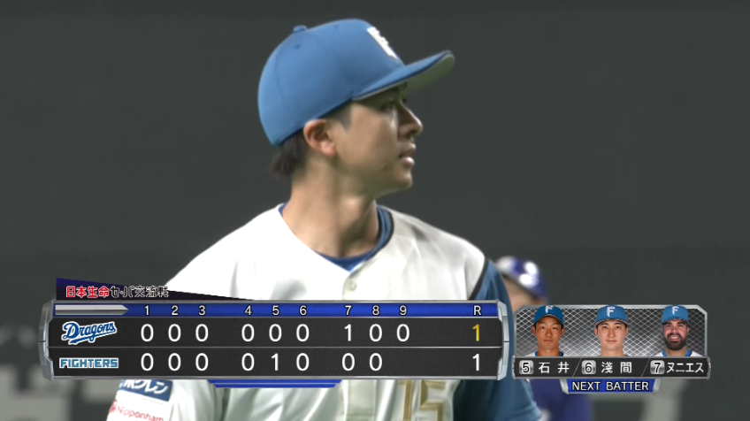 9回表・F上沢直之 まさにエース!! 124球の熱投で9回を投げ切る!!