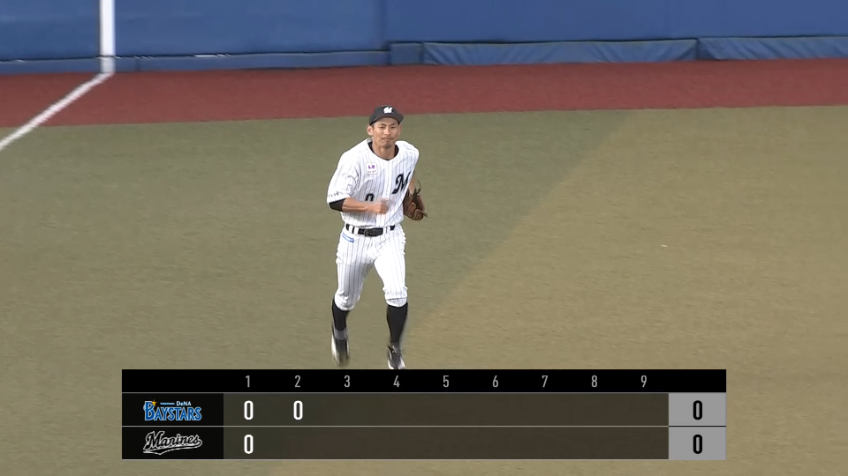 2回表・M荻野貴司 よく追いついた!! ファールフライを見事にキャッチ!!