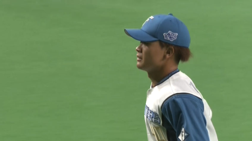 8回表・F福田俊 ズバッと決まった!! ストレートで見逃し三振を奪う!!