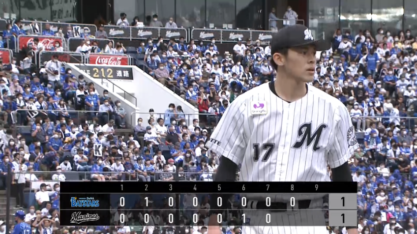 8回表・M佐々木朗希 8回94球3安打1失点と粘りの投球を見せる!!