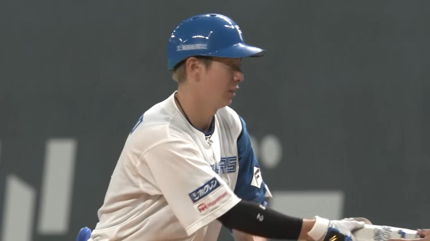 8回裏・F松本剛 本日4本目のヒットを放ちチャンスメイク!!