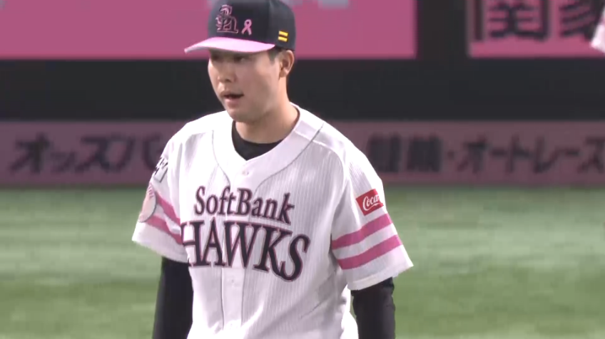 7回表・H藤井皓哉 鋭い変化球で空振り三振!! 3者凡退の好リリーフを見せた!!