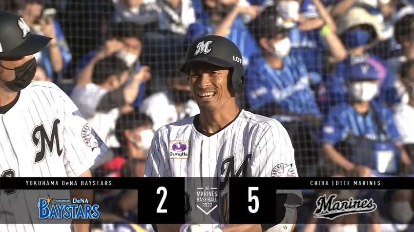 8回裏・M荻野貴司 本日猛打賞!! タイムリー3ベースヒットを放ち点差を広げる!!