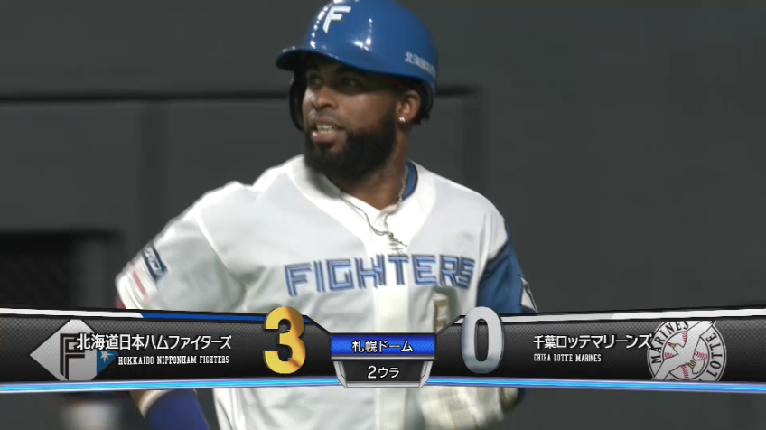 2回裏・Fアルカンタラ 来日1年目から2桁本塁打到達!! 右中間スタンドへ飛び込む今季第10号のソロホームラン!!