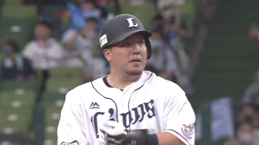 4回裏・L山川穂高 タイムリー2ベースヒットで1点を返す!!