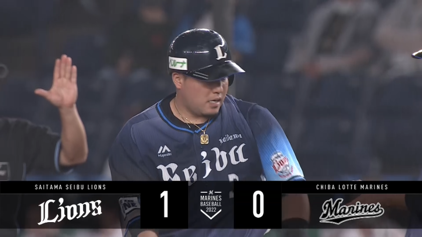 7回表・L山川穂高 ついに均衡が崩れる!! センターへのタイムリーヒットで先制!!