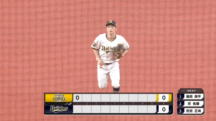 1回表・B福田周平 先制点を阻止する見事なバックホーム!!