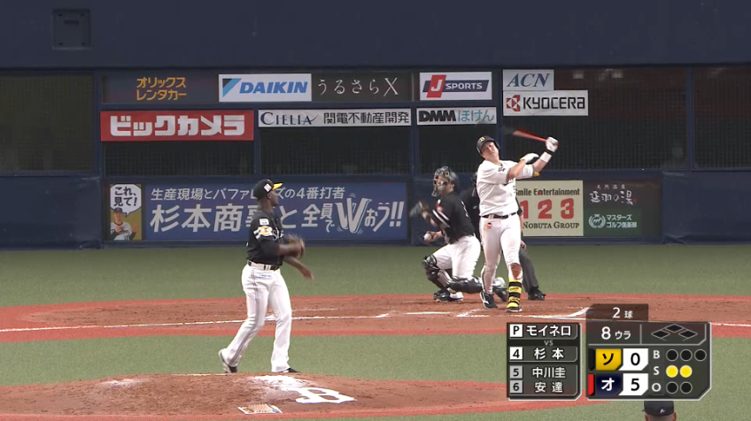 8回裏・Hモイネロ 力強いストレートで相手をねじ伏せる!!