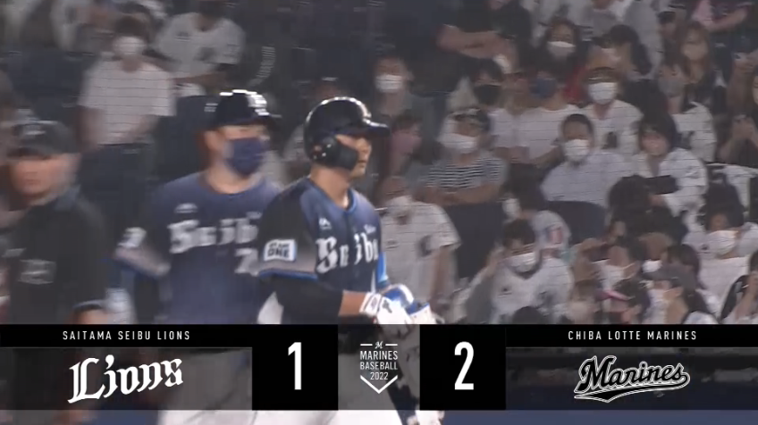 9回表・L栗山巧 代打起用に応える!! 2アウトからライトへのタイムリーヒットで1点差に縮める!!