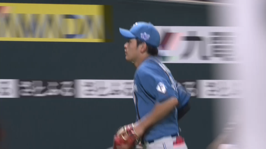 3回裏・F野村佑希 好守備!! サードの深い位置から好送球で俊足のH今宮健太をアウトに!!