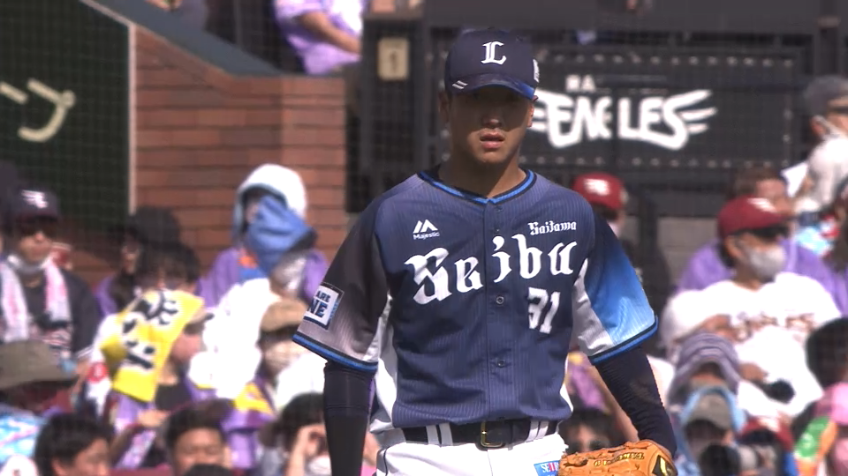 5回裏・L平沼翔太 3塁線を抜けそうな打球を見事にアウトにする!!