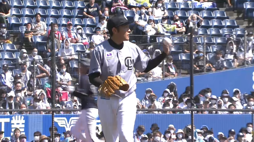 2回表・M佐藤奨真 ピッチャーライナーをナイスキャッチ!!