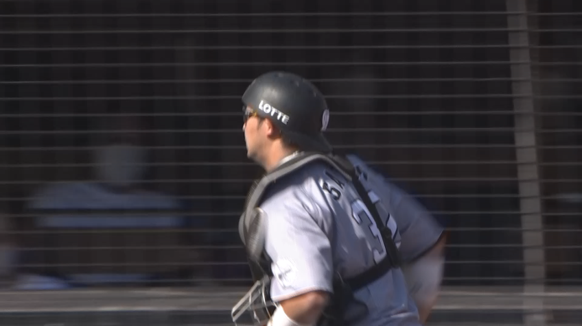 5回表・M佐藤都志也 ストライク送球で盗塁阻止!!