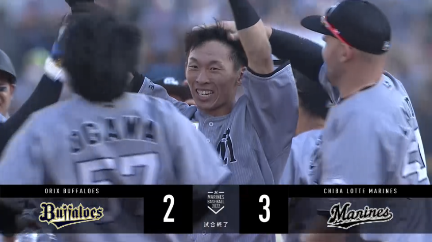 11回裏・M高部瑛斗 プロ初サヨナラ打!! 粘りに粘って10球目をライト前へ運び、勝利をもたらした!!