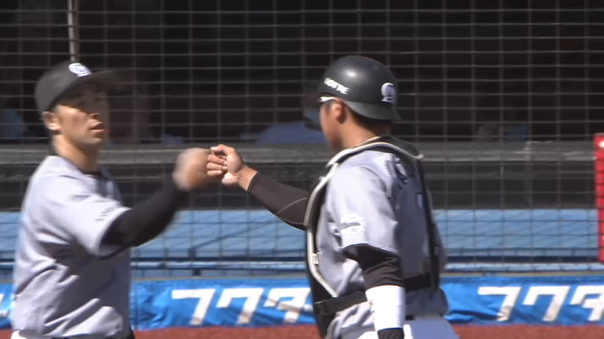 3回表・M松川虎生 扇の要が攻守で躍動!! 素早い反応でバントゲッツーを奪う!!