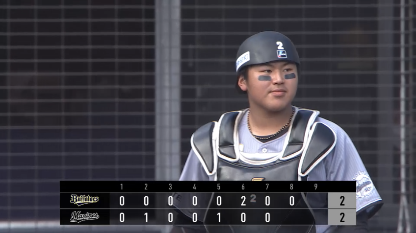 8回表・M松川虎生 再び投手を助ける好プレー!! 三振ゲッツーを奪う!!